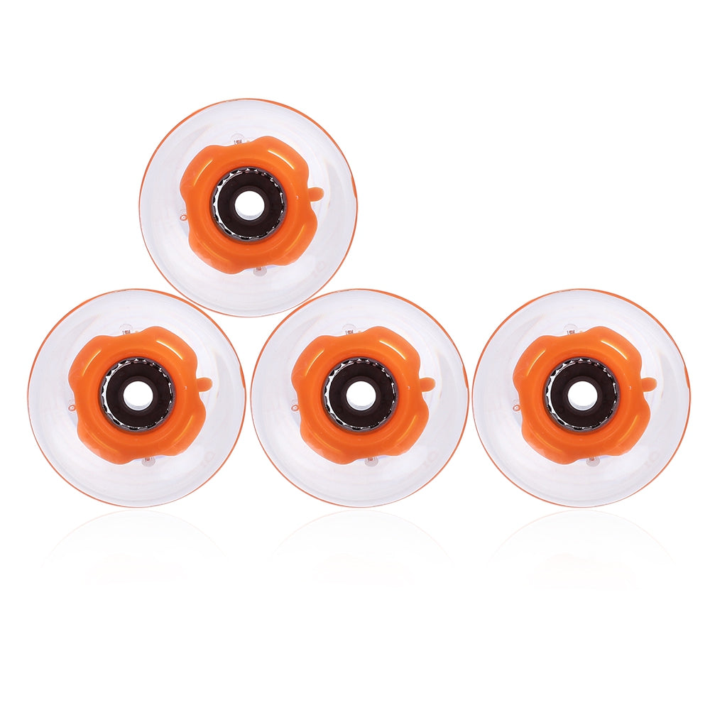 4pcs 60 x 45MM PU LED Transparent Skateboarding Wheels