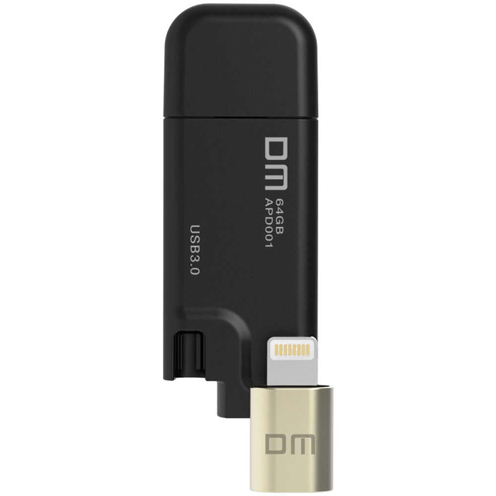 DM APD001 64GB USB 3.0 Stylish 8 Pin OTG U Disk Dual Interface for iPhone / iPad