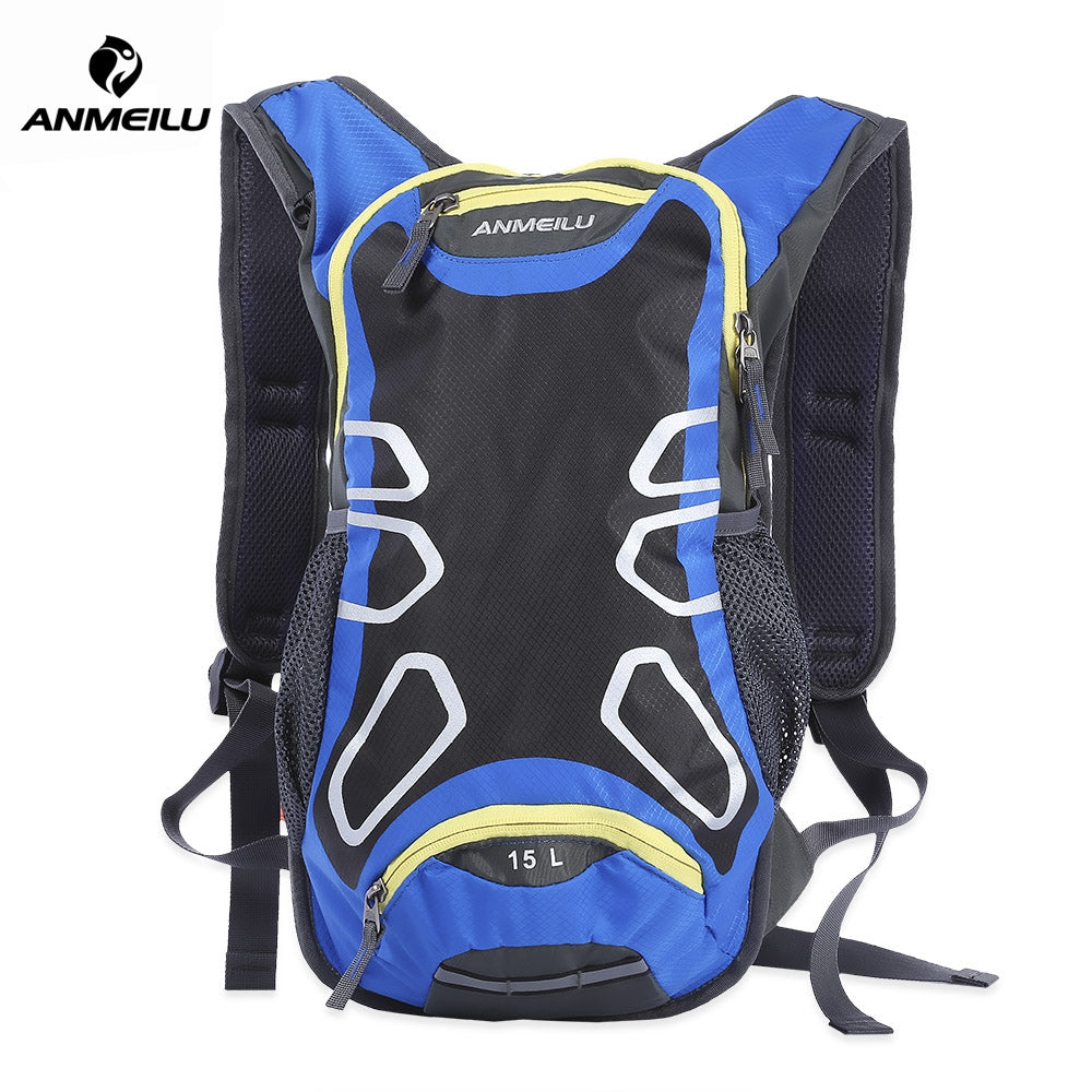 ANMEILU 15L Unisex Cycling Hiking Climbing Bicycle Pack Backpack with Rain Helmet Cover