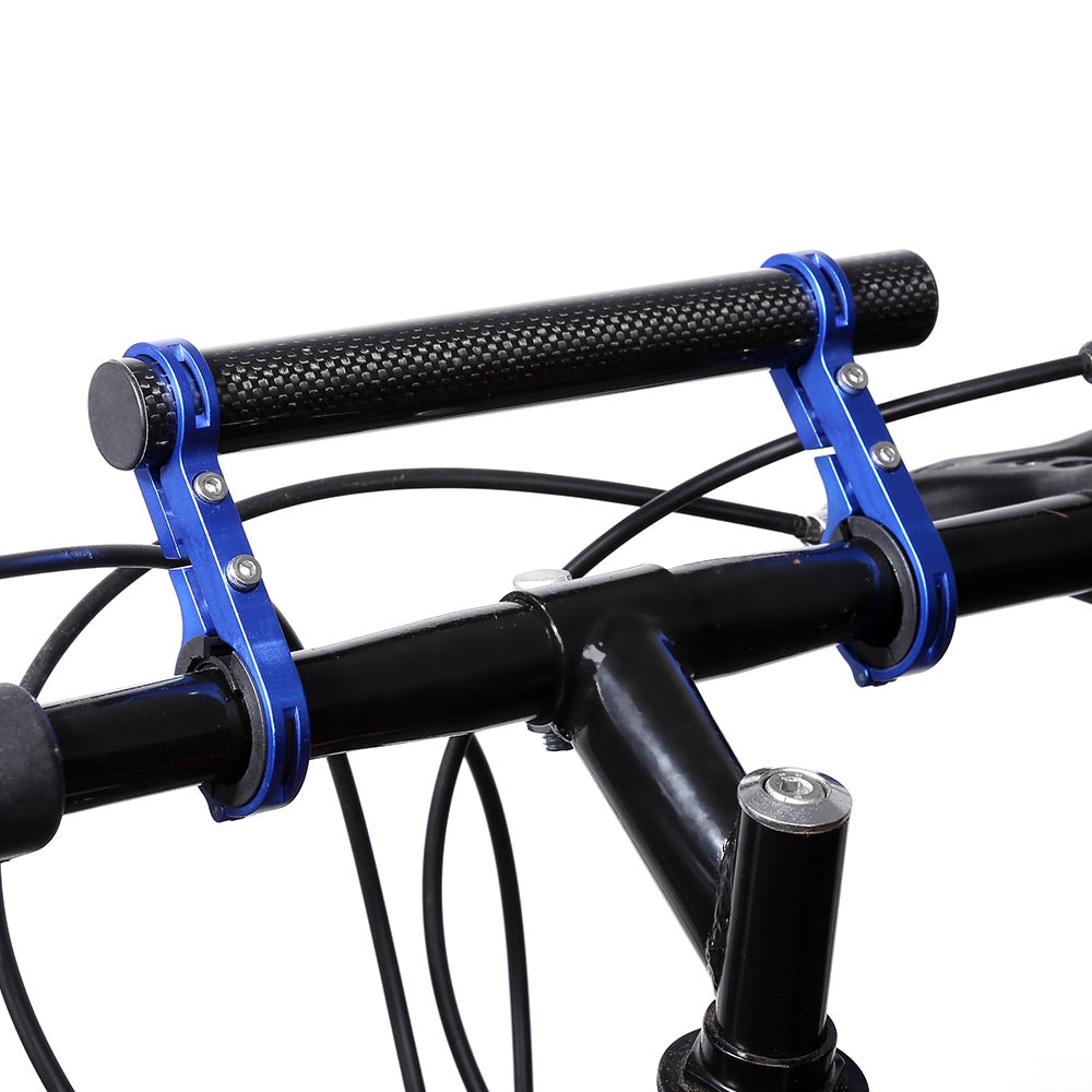 20CM Outdoor MTB Bike Double Handlebar Extender Carbon Fiber Mount Holder for Lamp Bicycle Compu...