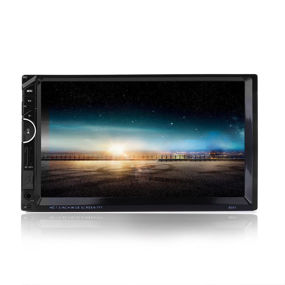 8001 7 inch Double Din 12V Car Multimedia MP5 Player Support GPS Bluetooth Radio with Camera USB...