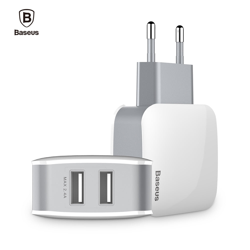 Baseus Letour 2.4A Dual USB Port Multifunctional Fast Charging Travel Adapter