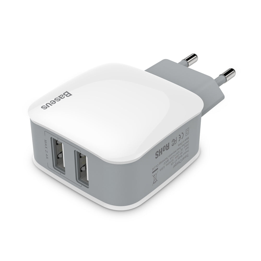 Baseus Letour 2.4A Dual USB Port Multifunctional Fast Charging Travel Adapter