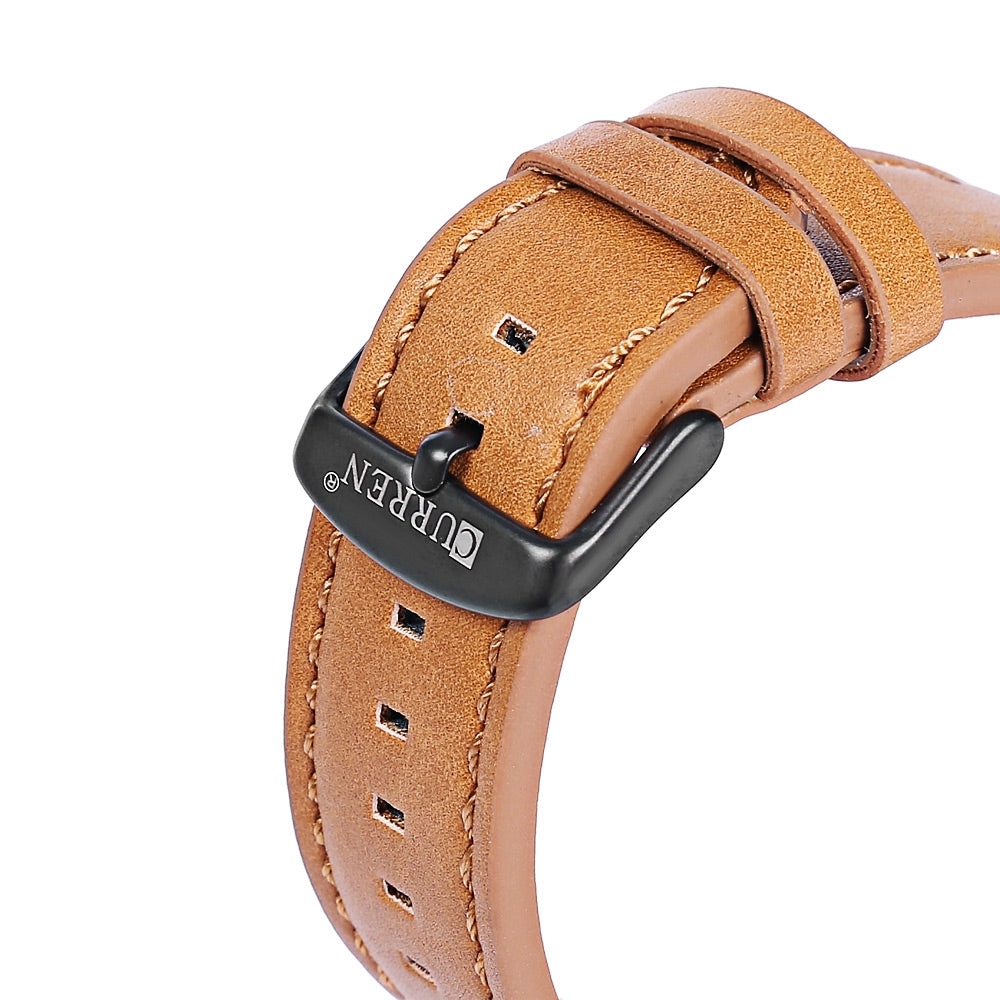Curren 8228 Male Quartz Watch Calendar Stereo Dial Luminous Men Business Wristwatch