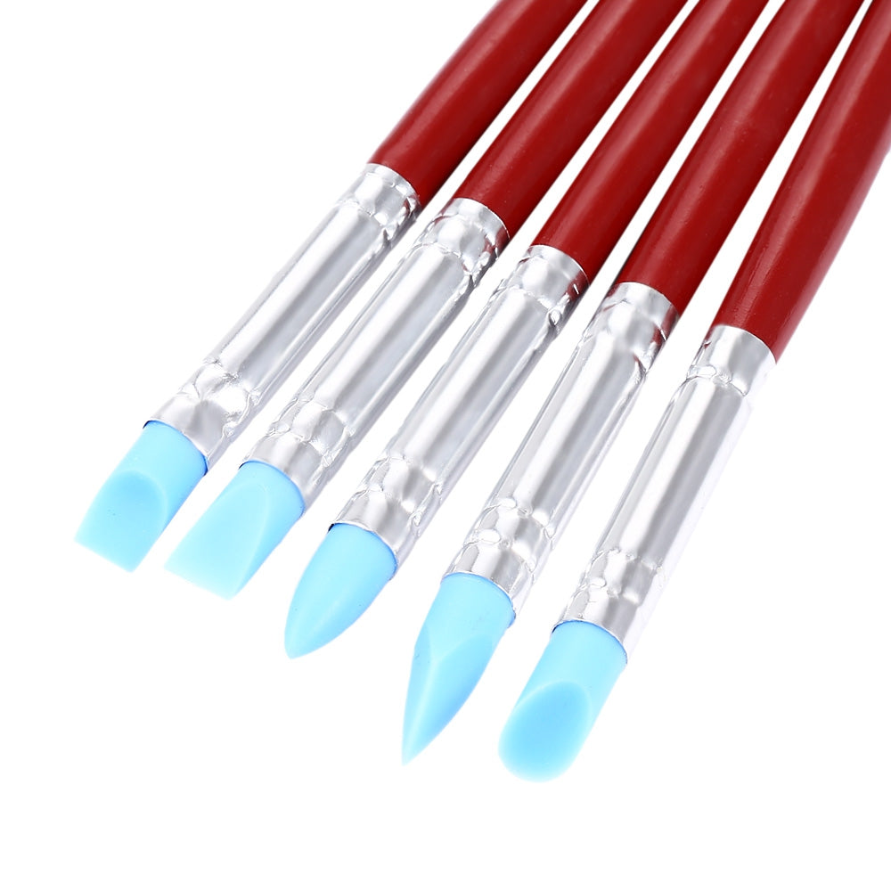5pcs Silicone Cake Engraving Pen Brushes Fondant Decoration Baking Tools