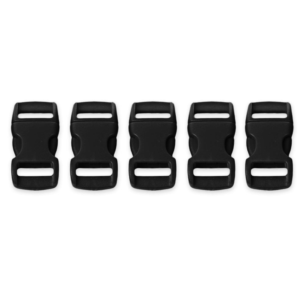 100pcs / Lot Outdoor Survival Paracord Bracelet Accessory Curved Plastic Button Buckle