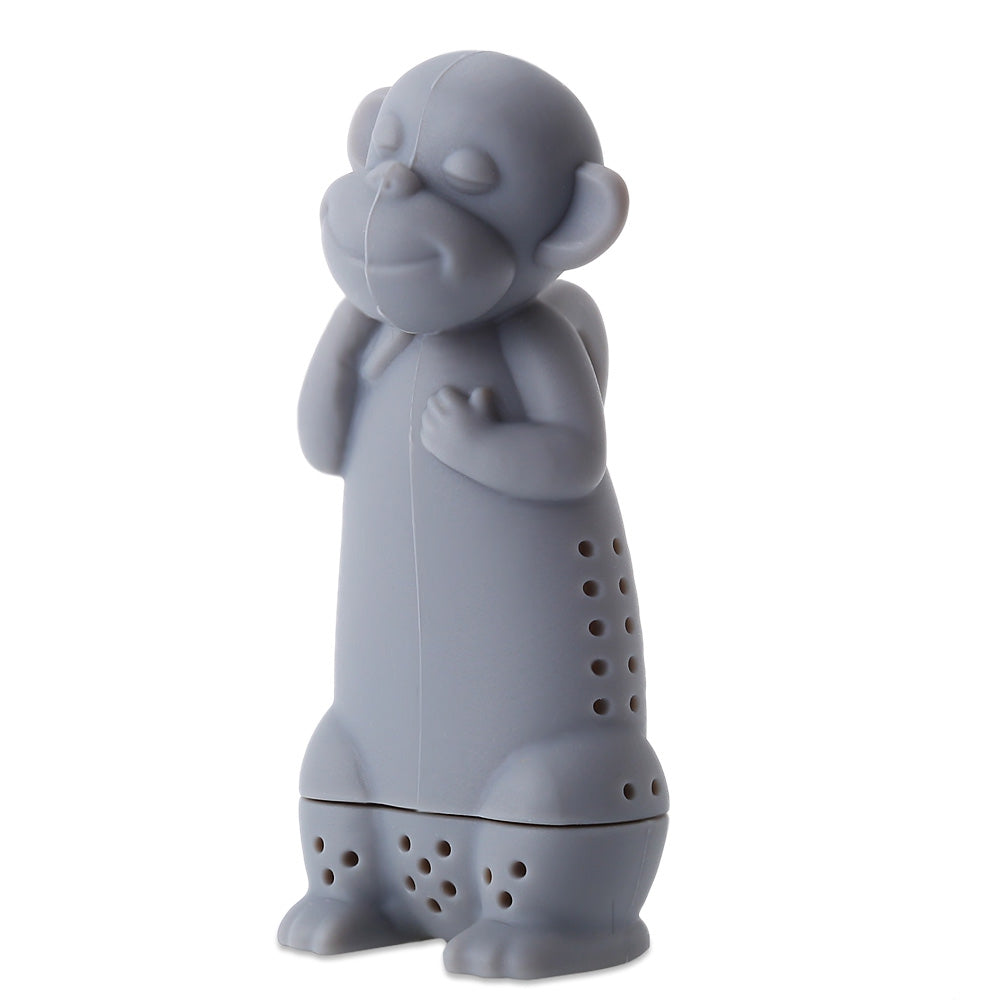 Cute Novelty Silicone Monkey Shape Mesh Tea Infuser Reusable Strainer Filter