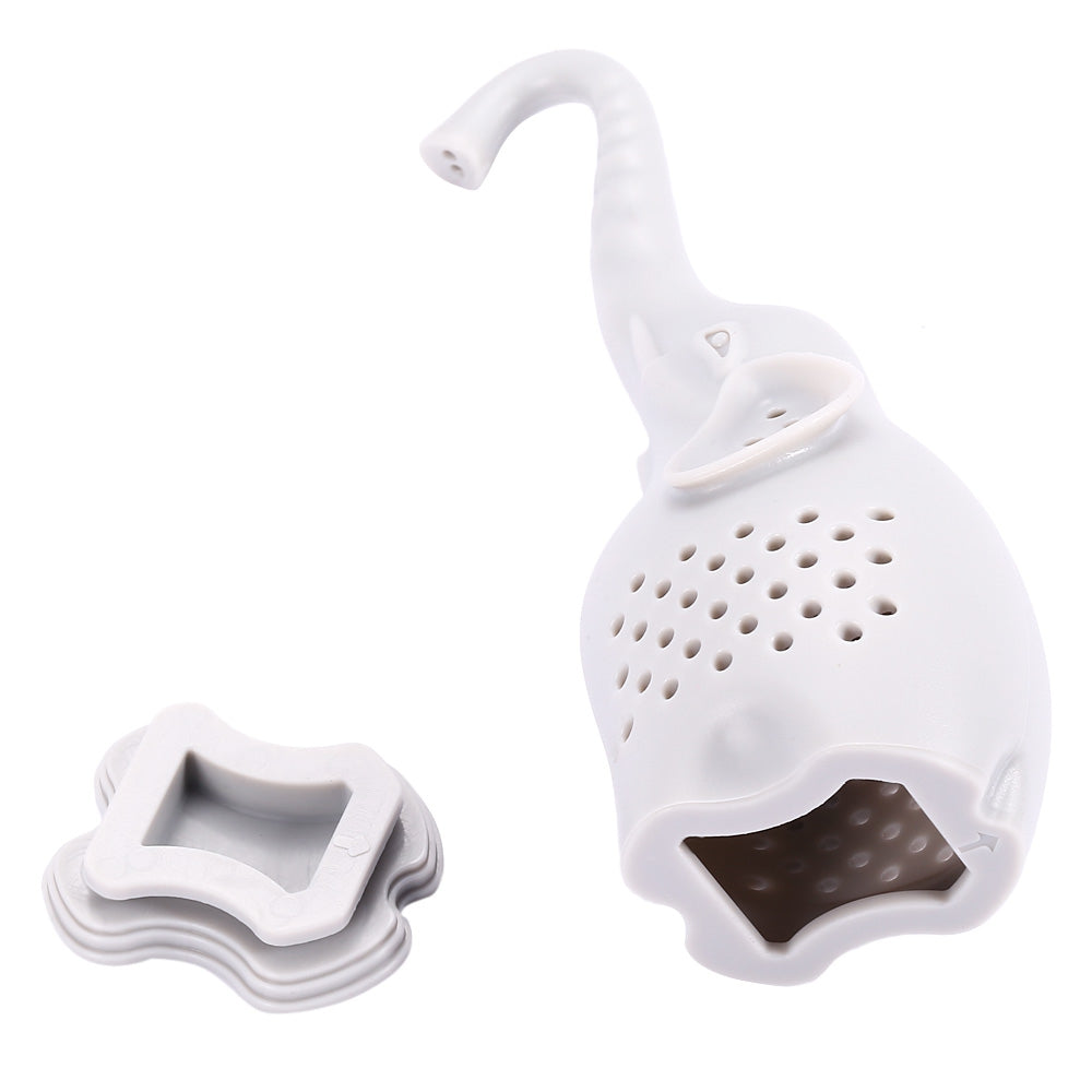 Cute Novelty Silicone Elephant Shape Mesh Tea Infuser Reusable Strainer Filter