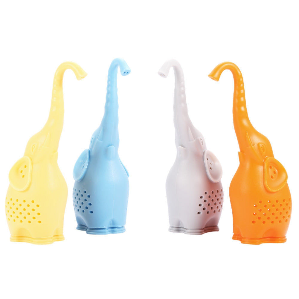 Cute Novelty Silicone Elephant Shape Mesh Tea Infuser Reusable Strainer Filter