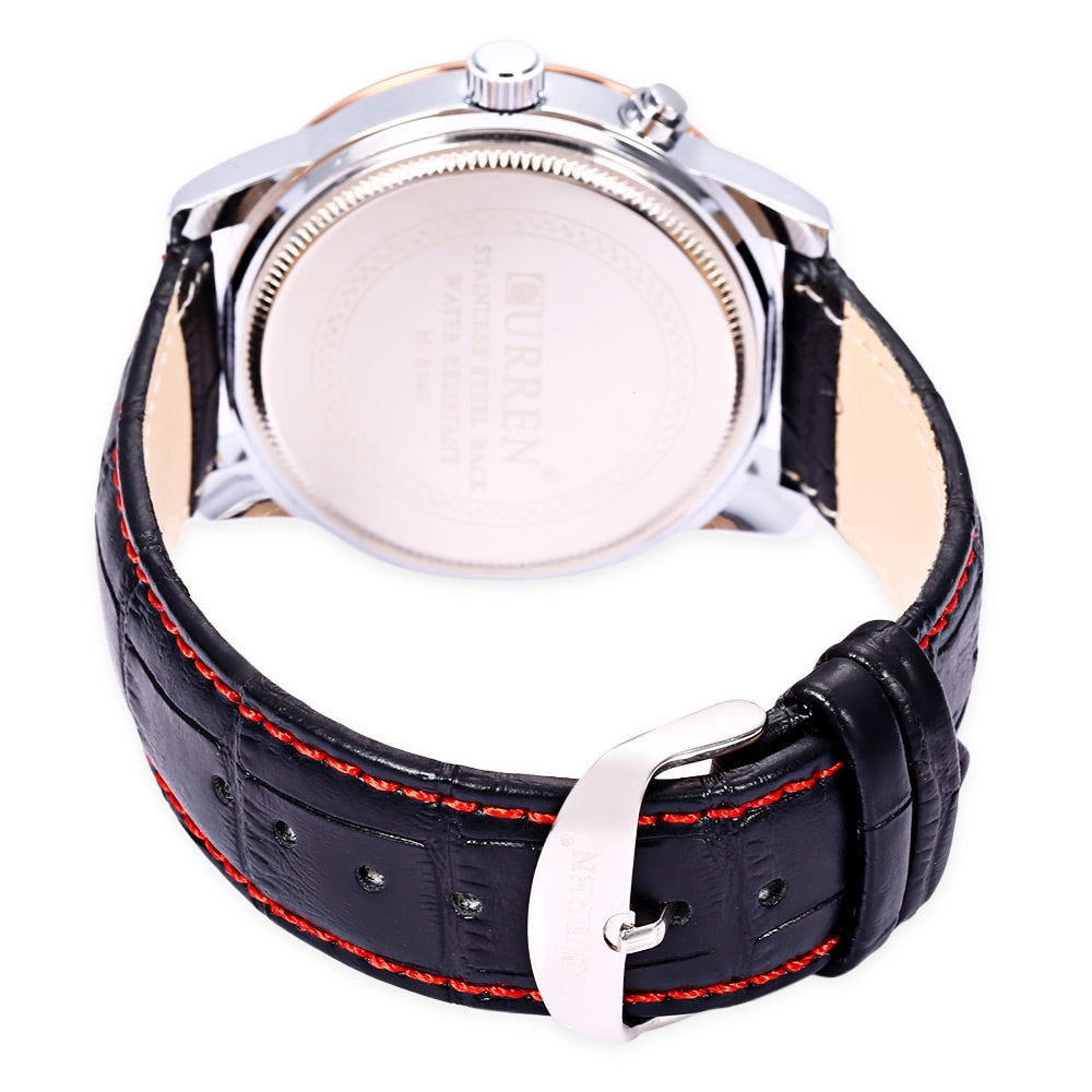 Curren 8140 Male Calendar Quartz Watch Luminous 3ATM Men Wristwatch