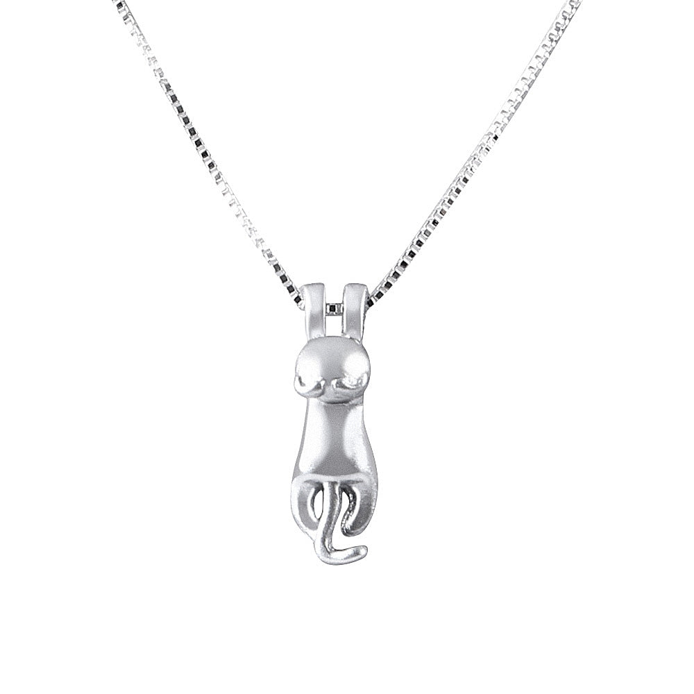 Cute Cartoon Animal Cat Pendant Women Alloy Necklace