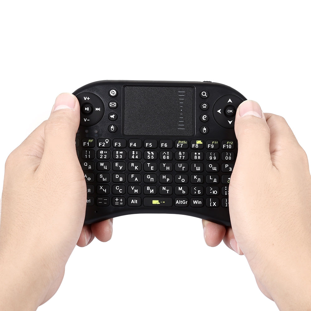 Backlight 92 Keys Mini Wireless Handheld Keyboard Russian Version Touchpad for PC Android