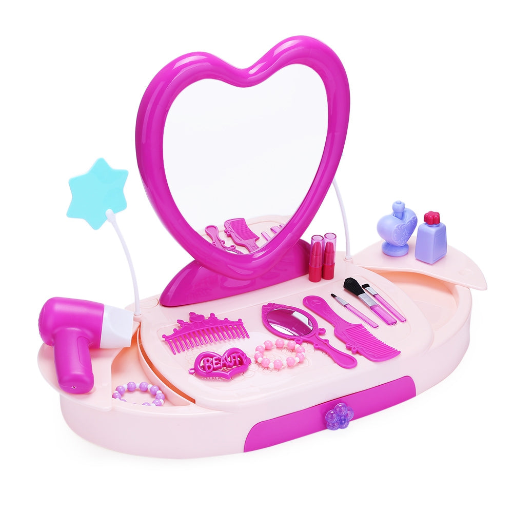 Bowa 19pcs Baby Kids Makeup Tools Box Mini Simulation Educational Pretend Play Toy Gift