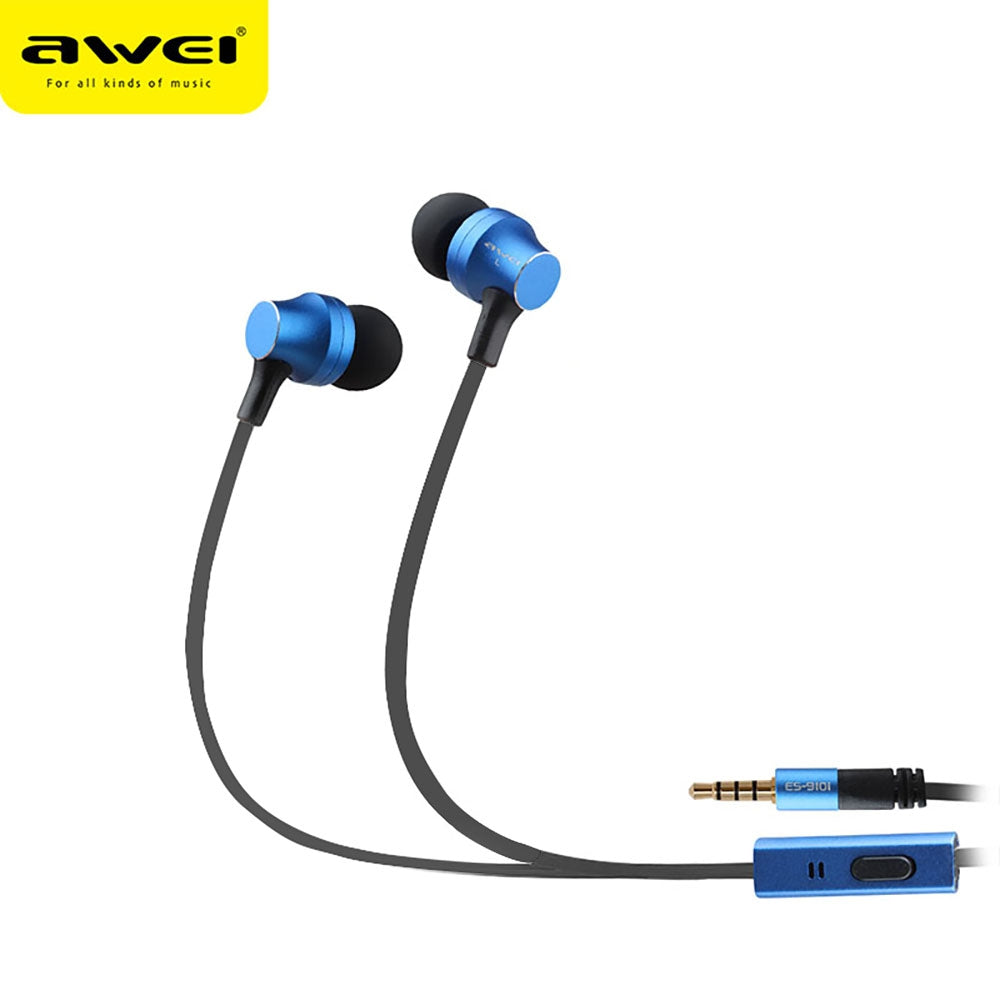 AWEI ES910i 3.5MM Plug Stereo Music Earphones Headphones