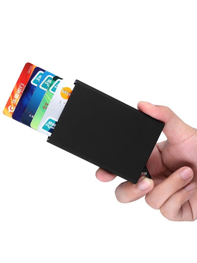 Automatic Pop-up RFID-blocking Card Holder Creative Multifunctional Wallet
