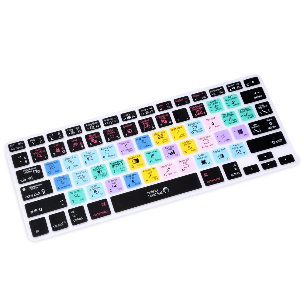 Adobe Illustrator Ultra Thin TPU Universal American English Shortcut Key Laptop Keyboard Protect...