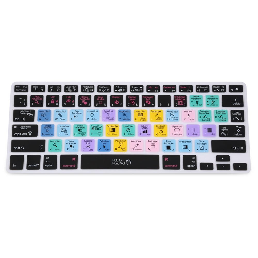 Adobe Illustrator Ultra Thin TPU Universal American English Shortcut Key Laptop Keyboard Protect...