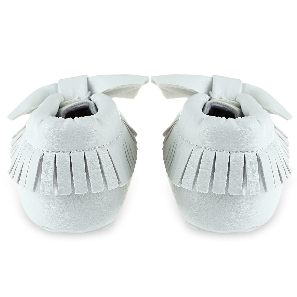 Cute Bowknot Design Tassel Decoration Walking Shoes for Baby Girls