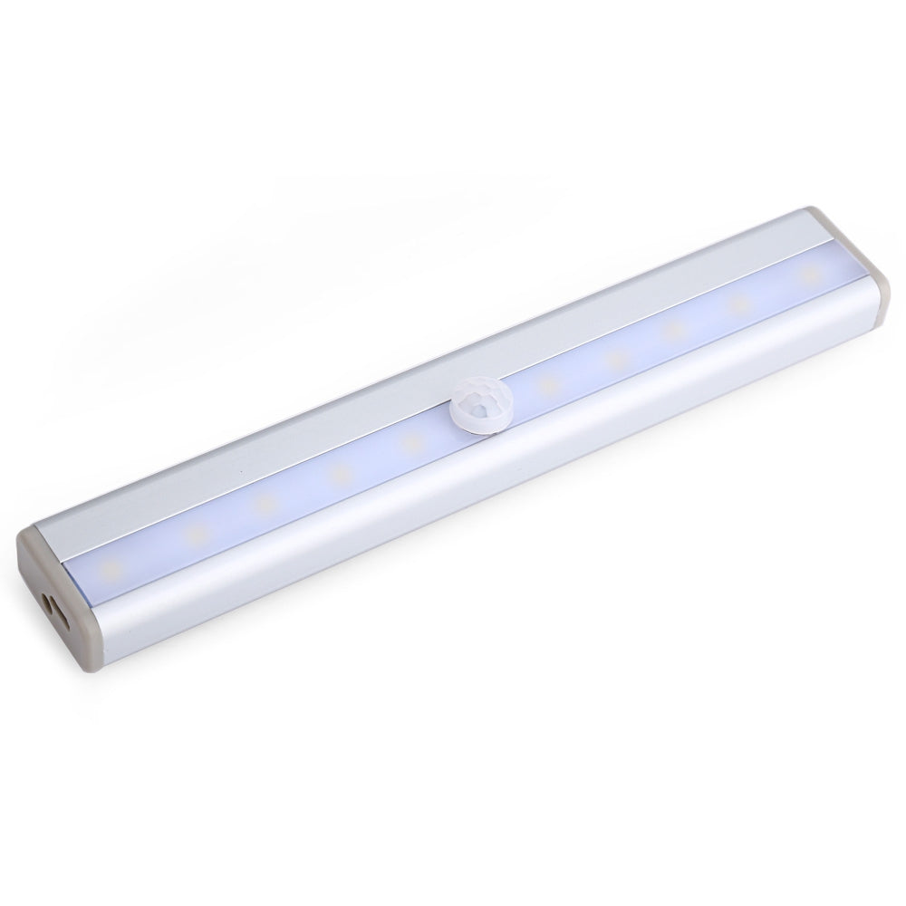 DC 3 - 6V 0.75W 200LM PIR Infrared Motion Wireless LED Sensor Lighting Closet Lamp with 10 LEDs