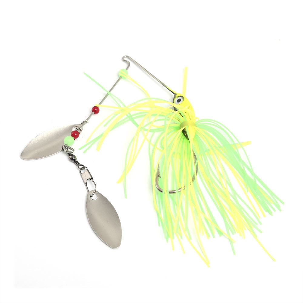 6pcs 6 Colors Fishing Crankbait Tackle Hook Lure Bait with Paillette Beard