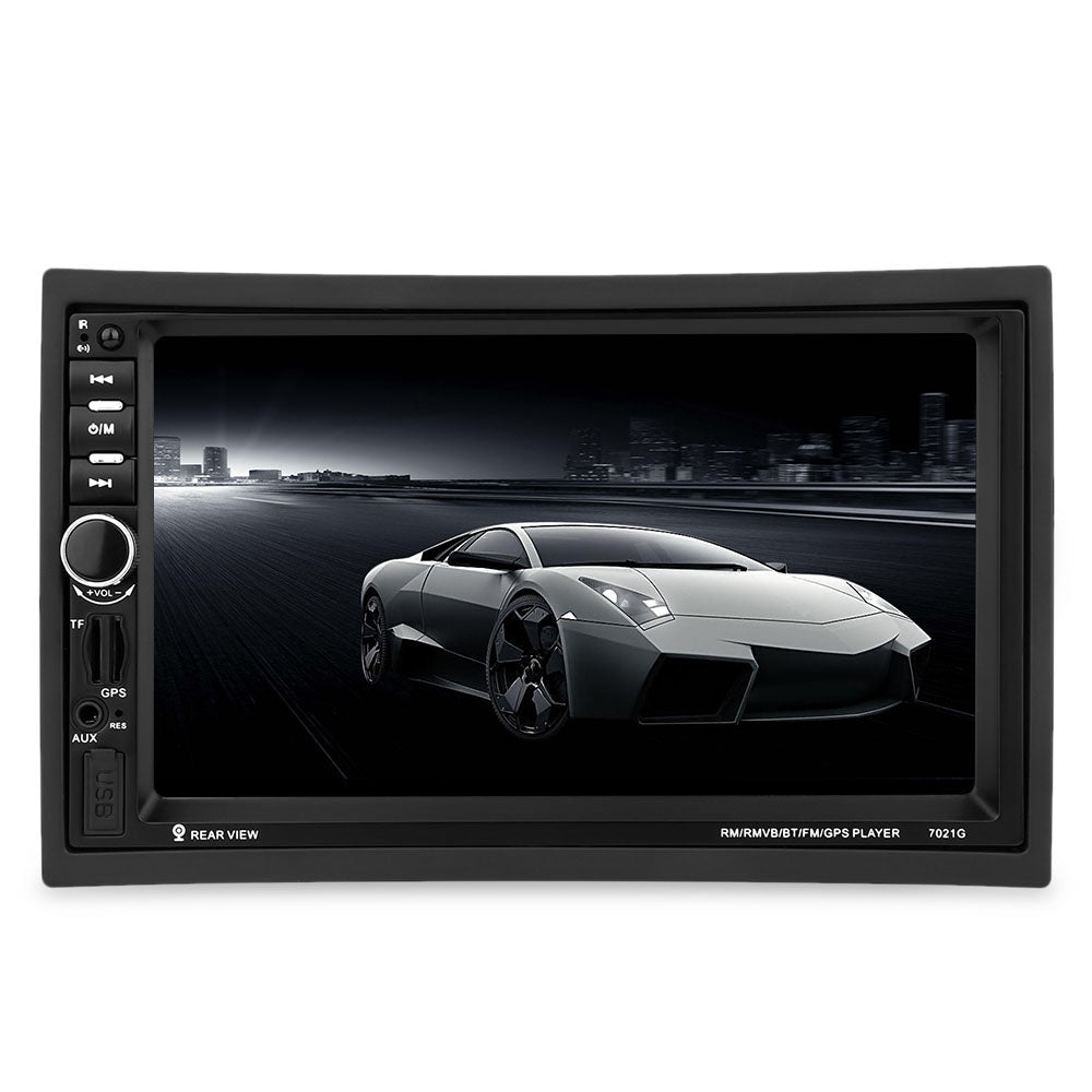 7021G 7 inch Vehicle MP5 Player 2 Din Bluetooth Multimedia FM Radio GPS Map Remote Control