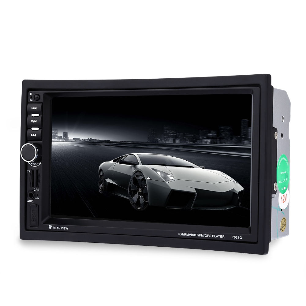 7021G 7 inch Vehicle MP5 Player 2 Din Bluetooth Multimedia FM Radio GPS Map Remote Control