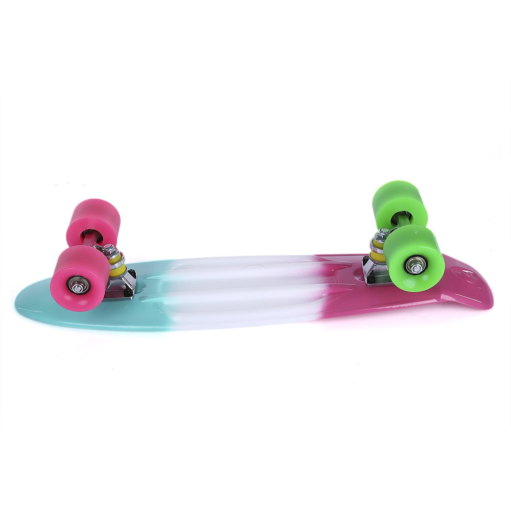 22 inch Colorful Four-wheel Street Long Plastic Fish Skateboard