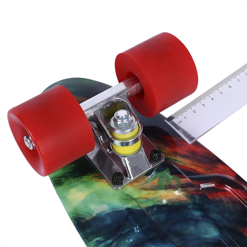 22 inch Printing Pattern Four-wheel Street Long Fish Skateboard