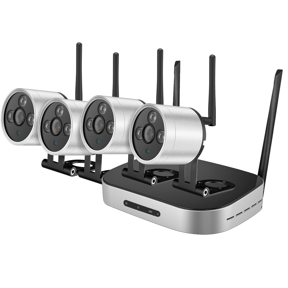 960P Wireless 4 / 8 Channel NVR Kit with 4 IPC