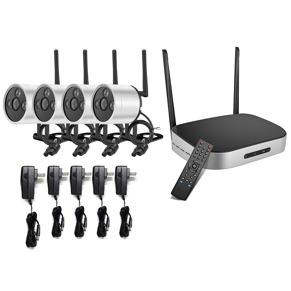 960P Wireless 4 / 8 Channel NVR Kit with 4 IPC