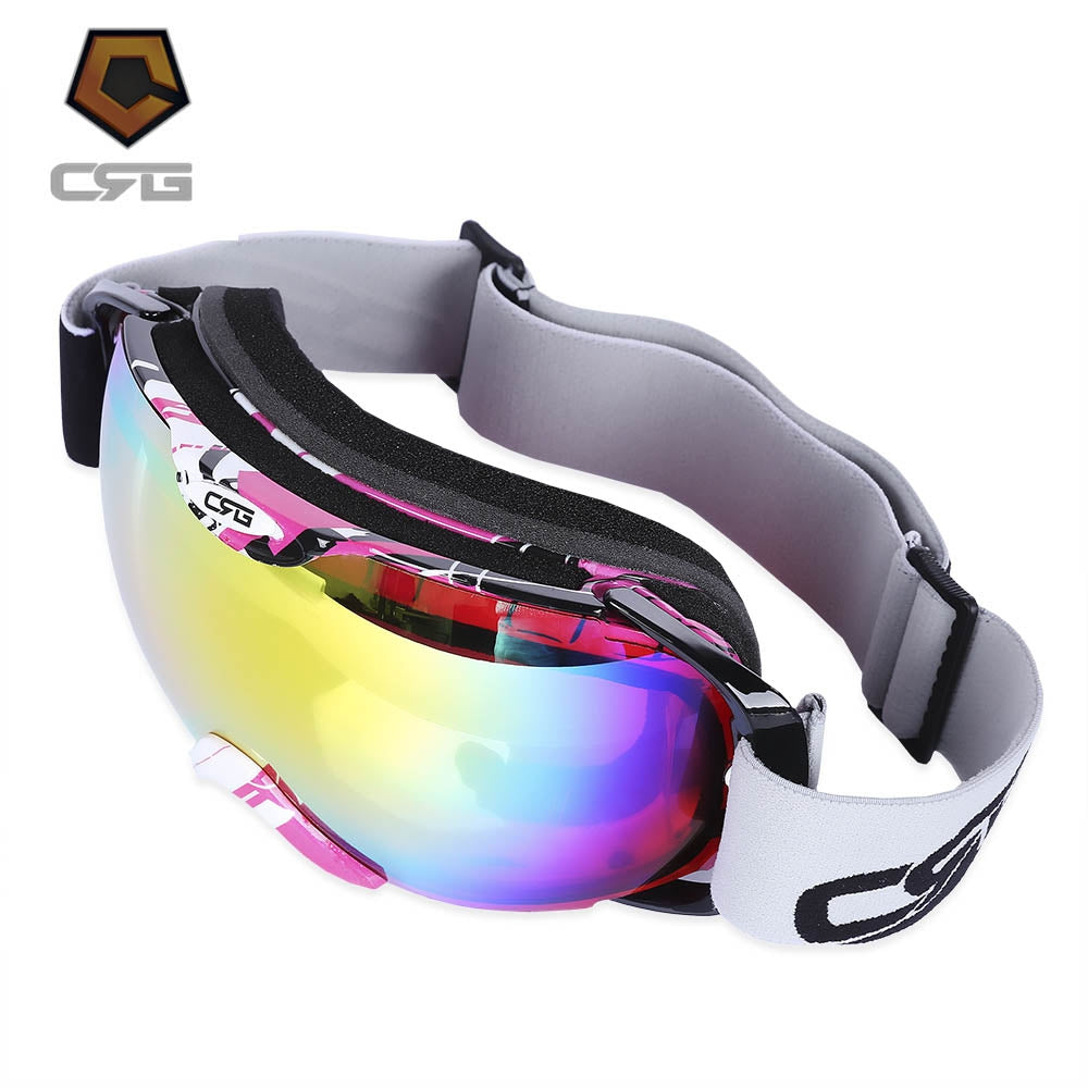 CRG Unisex Anti-fog Double Lens Skiing Goggles Mask Eyewear