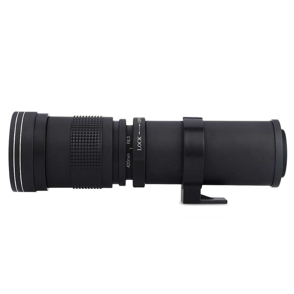 420 - 800MM F/8.3 - 16 Super Telephoto Manual Zoom Lens with Adapter for Canon EOS EF Camera