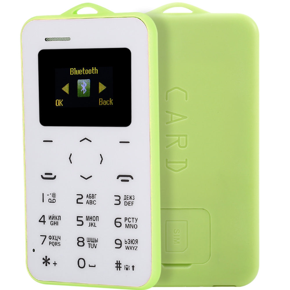 AIEK C6 1.0 inch Pocket Card Phone Russian Keyboard GSM Bluetooth 2.0 Calendar Alarm