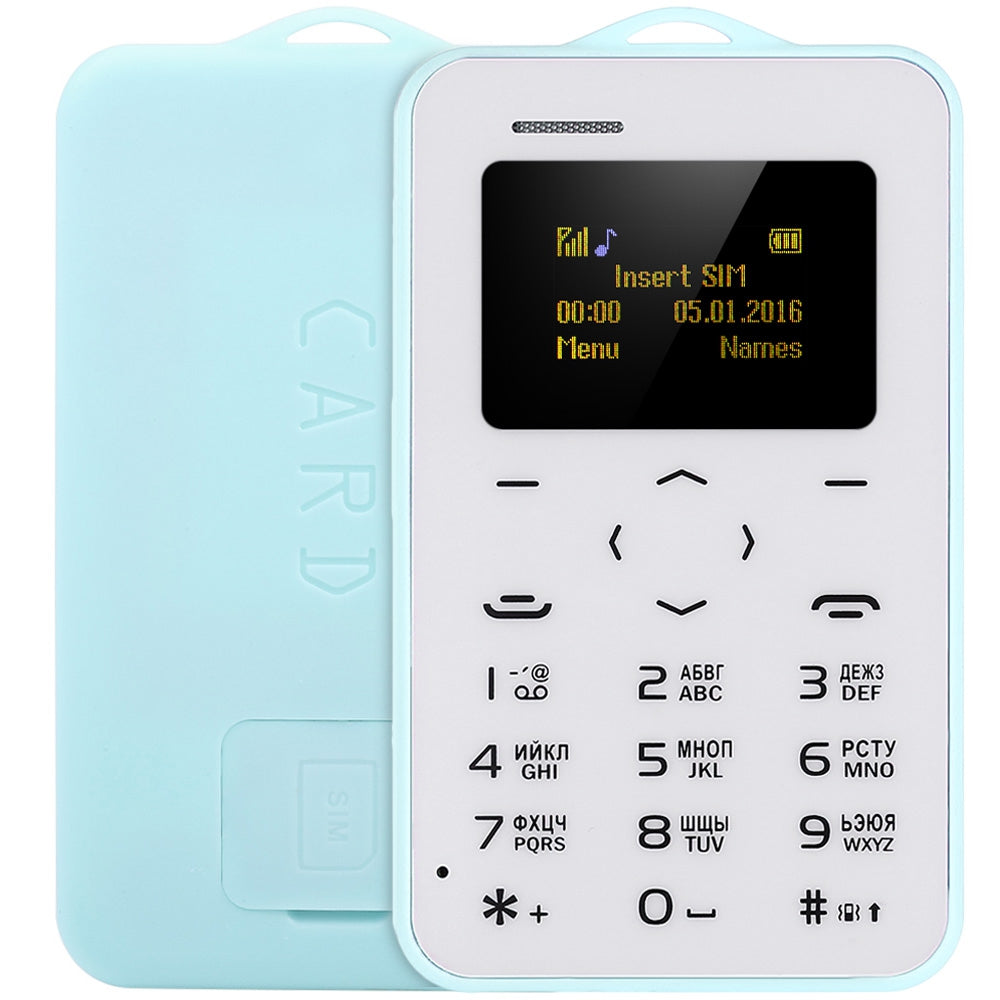 AIEK C6 1.0 inch Pocket Card Phone Russian Keyboard GSM Bluetooth 2.0 Calendar Alarm