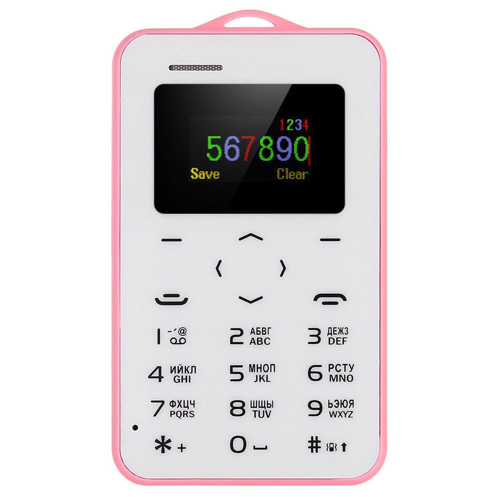 AIEK C6 1.0 inch Pocket Card Phone Russian Keyboard GSM Bluetooth 2.0 Calendar Alarm