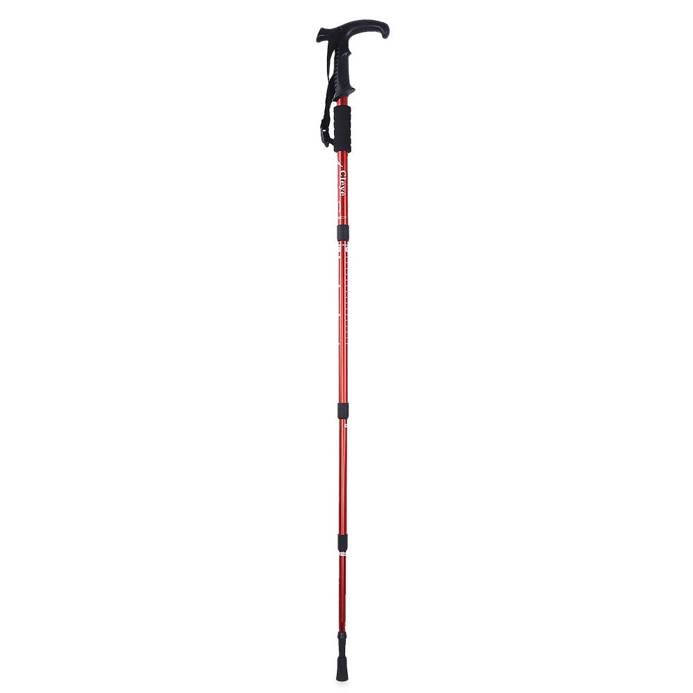 CLEYE Trekking 4 Joint Anti-shock T-handle Folding Alpenstock