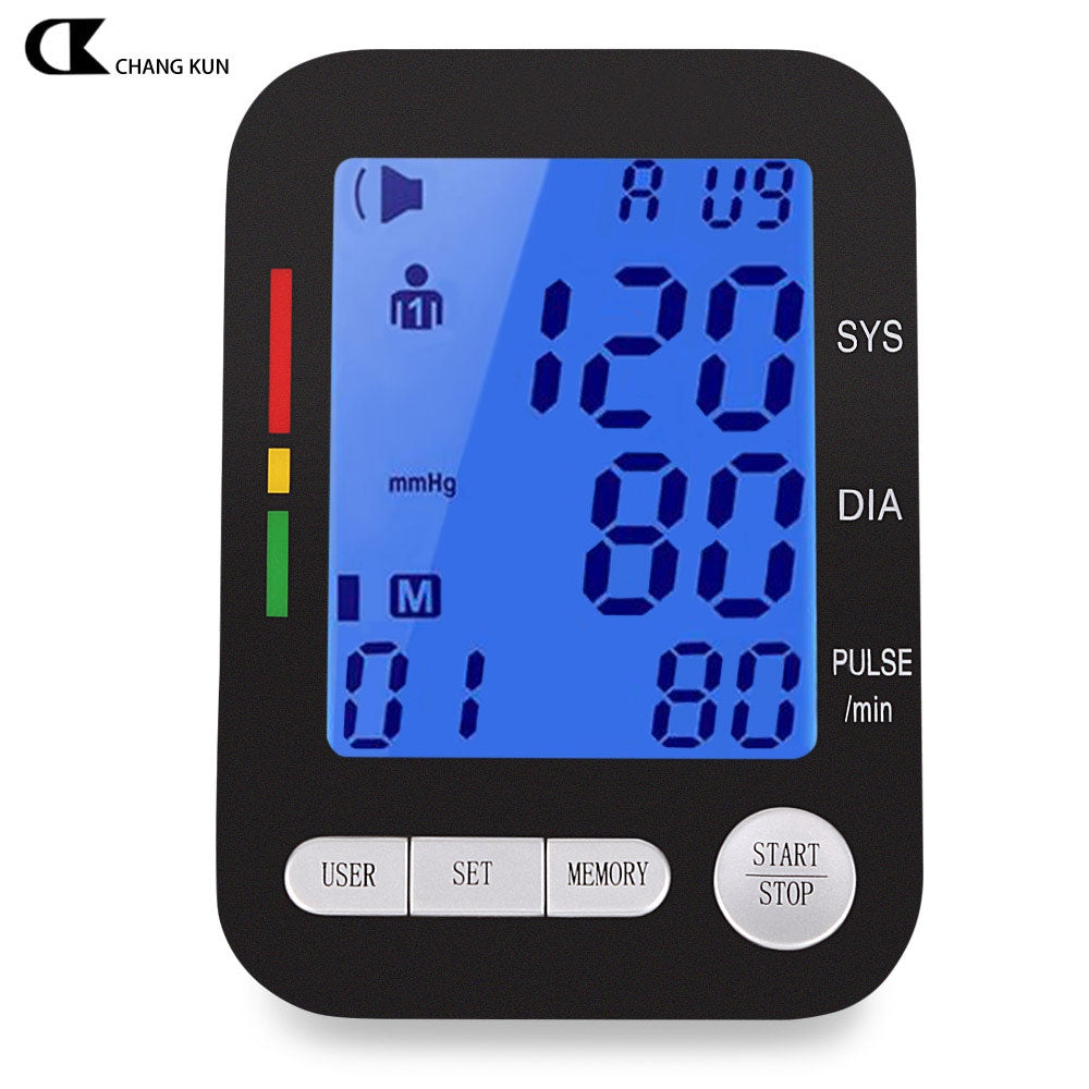 CHANGKUN Health Care Digital LCD Upper Arm Blood Pressure Monitor Heart Beat Meter