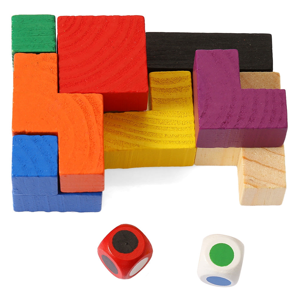 Colorful Puzzle Educational Wooden Interlock Toy New Year Present