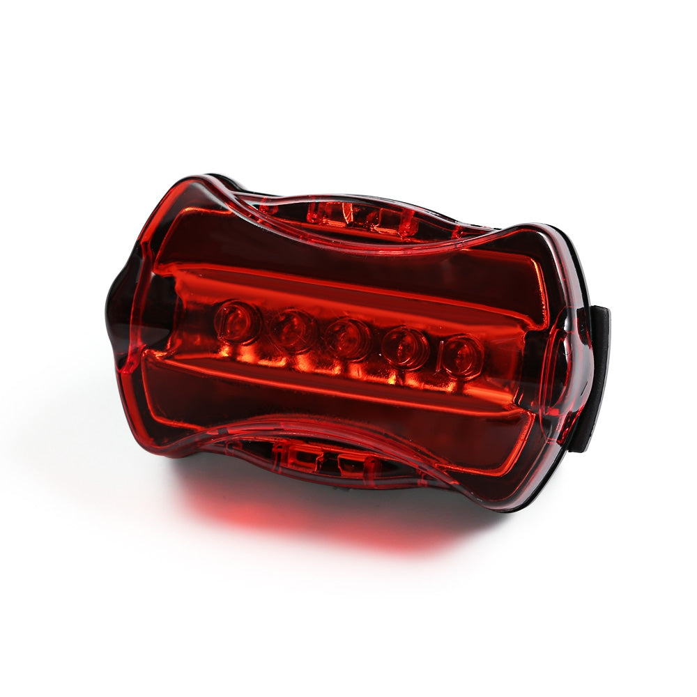 Bicycle Rear Light 5 LED Flash Taillight Water Shake Resistance Safety Warning Lamp