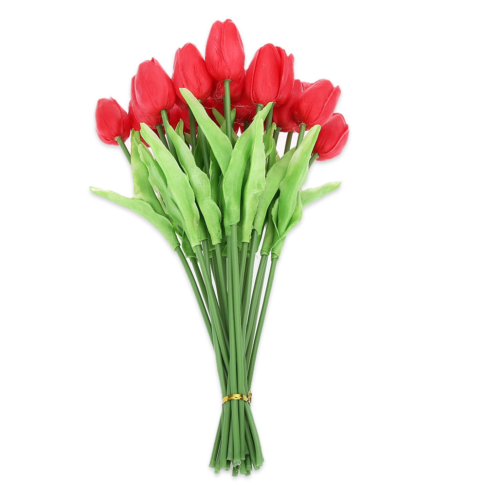 20pcs Artificial Tulip Flower Bouquet Party Wedding Decor