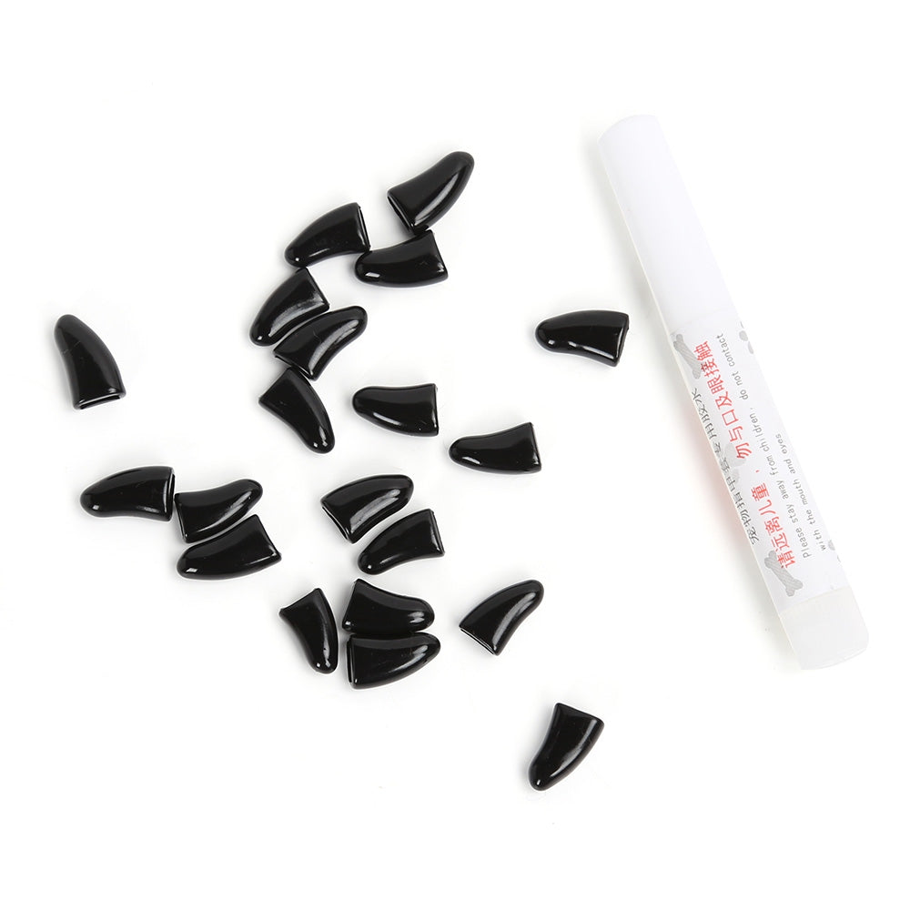 20pcs Soft Non-toxic Pet Dog Nail Cap with Adhesive Glue