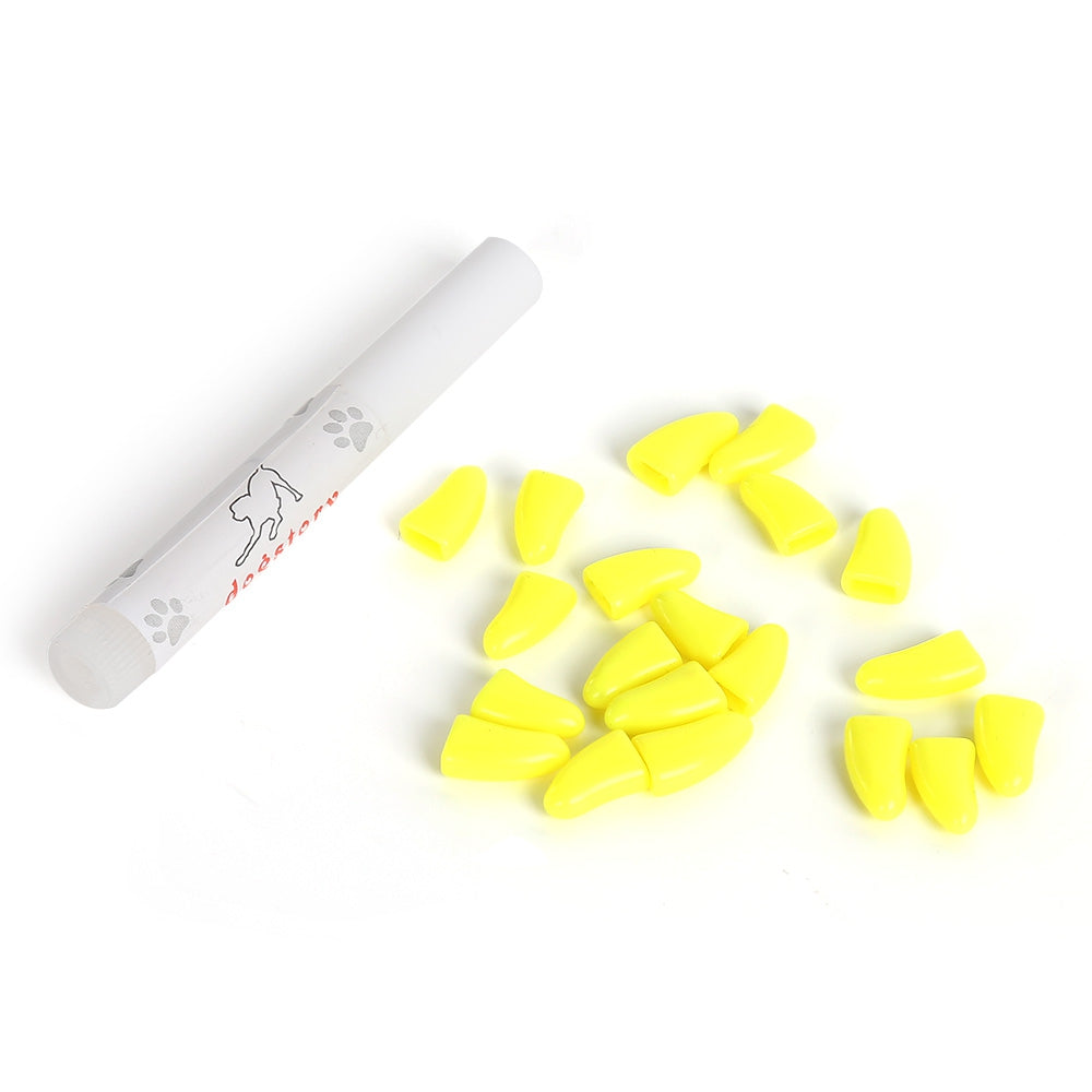 20pcs Soft Non-toxic Pet Dog Nail Cap with Adhesive Glue