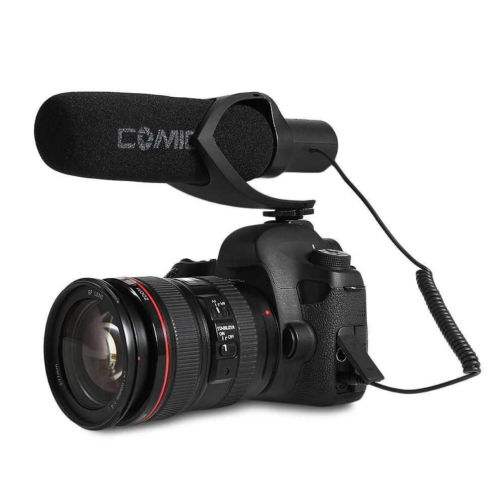 Commlite CVM V30 Photography Interview Shotgun Recording Mic Microphone for DSLR Camera