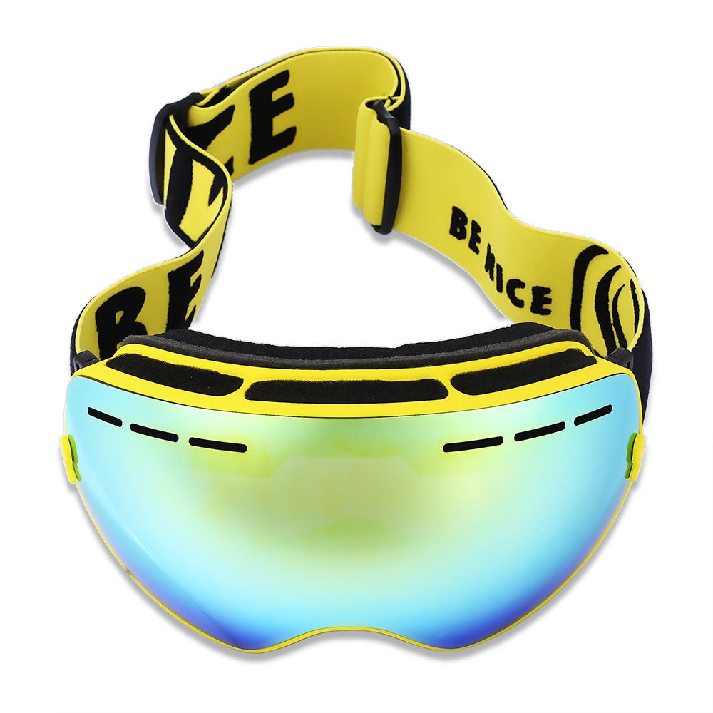 BENICE Double Lens UV400 Anti-fog Big Spherical Skiing Glasses