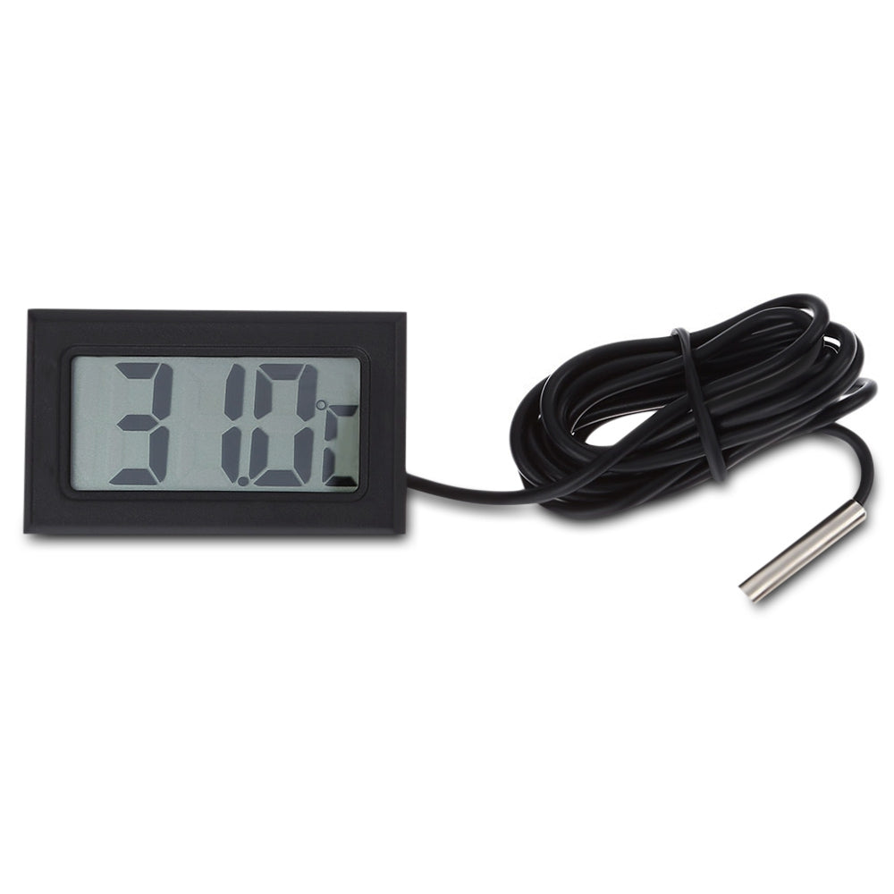 Digital Embedded Thermometer LCD Instant Read Aquarium Refrigerator Monitoring Display with Wate...