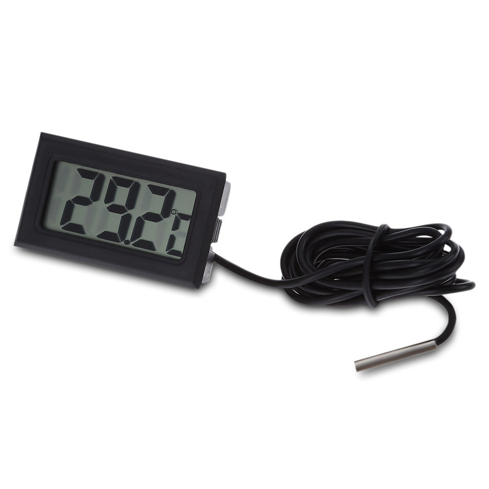 Digital Embedded Thermometer LCD Instant Read Aquarium Refrigerator Monitoring Display with Wate...