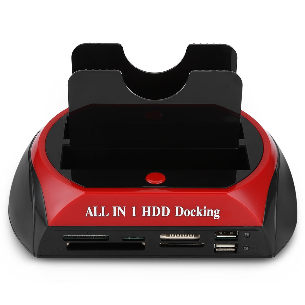 875 eSATA Dual IDE HUB HDD Docking Station Card Reader