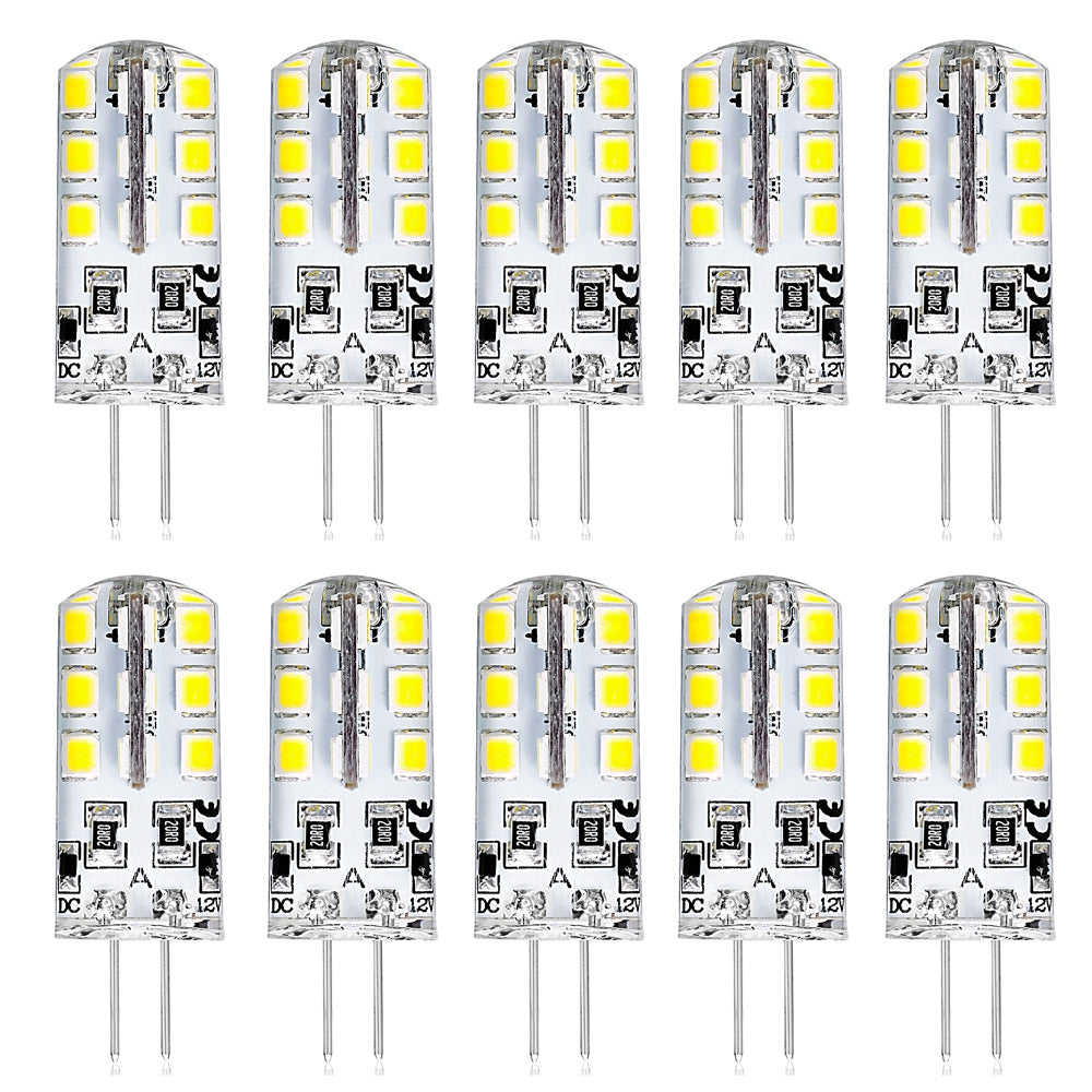 1.8 - 2.2W 10pcs G4 LED Lamp DC 12V Bulb Warm White Light 360 Degree Angle Spotlight
