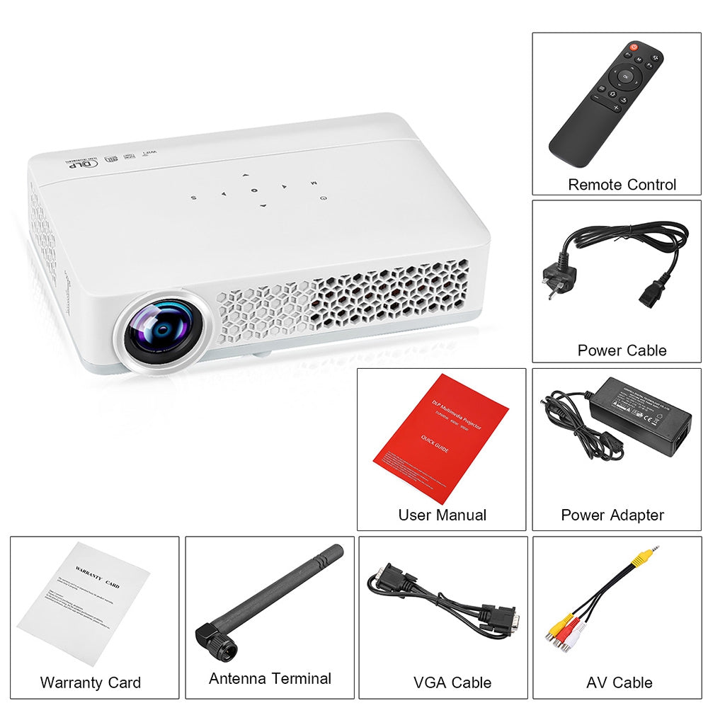 DLP - 800W Portable Projector 1280 x 800 Pixels 300ANSI