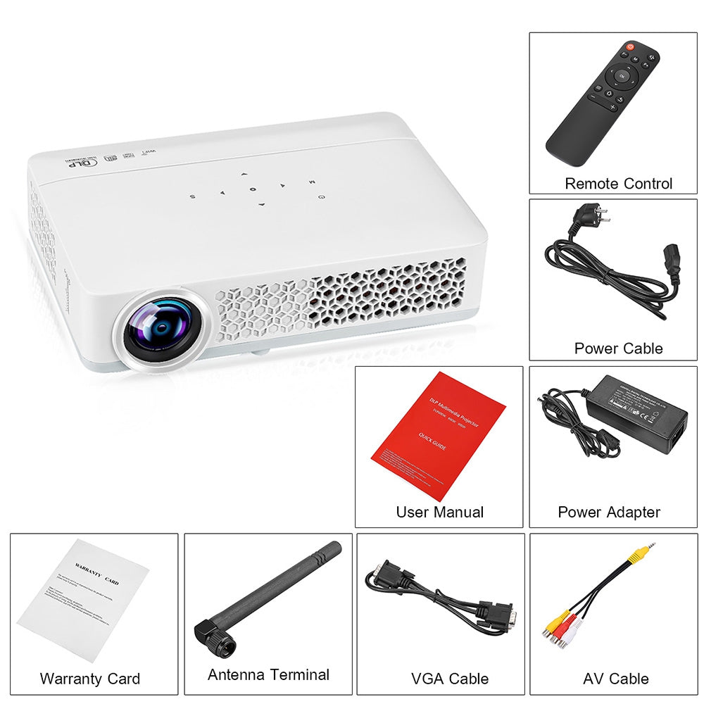 DLP - 800W Portable Projector 1280 x 800 Pixels 300ANSI